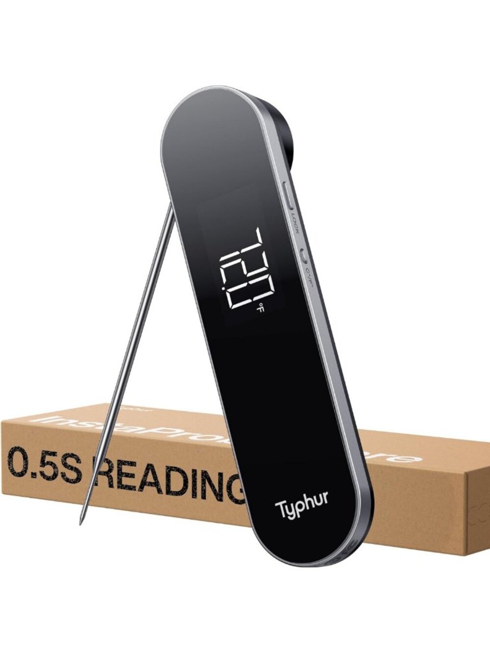 Instant Read Meat Thermometer - 0.5 Second Digital Probe for Cooking & Grilling